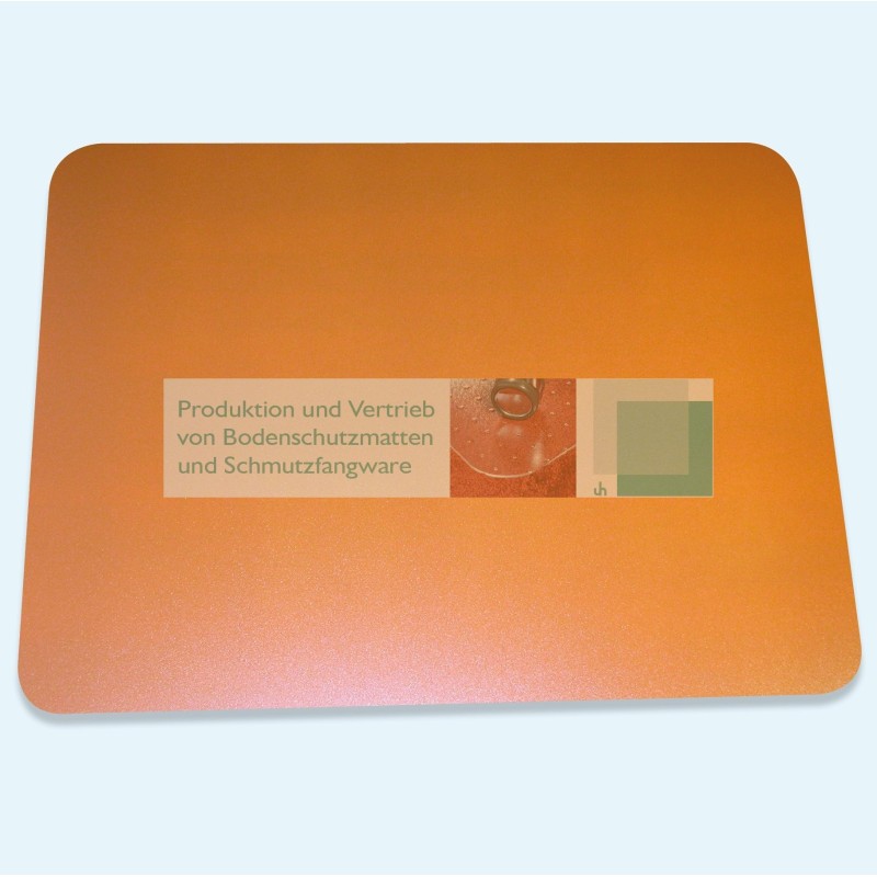 FlatColor 90x120 cm "Orange" (A) - Huber Flat COLOR 2mm OHNE abs (für Hartböden)