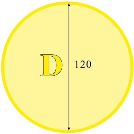Plan coté découpe D (rund) – StatPro 120 cm
