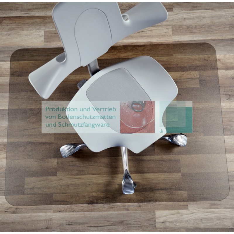 FlatColor mit ABS 90x120 cm "transparent/Bronze" (A) - Huber Flat COLOR 2mm mit ABS (für Hartböden)